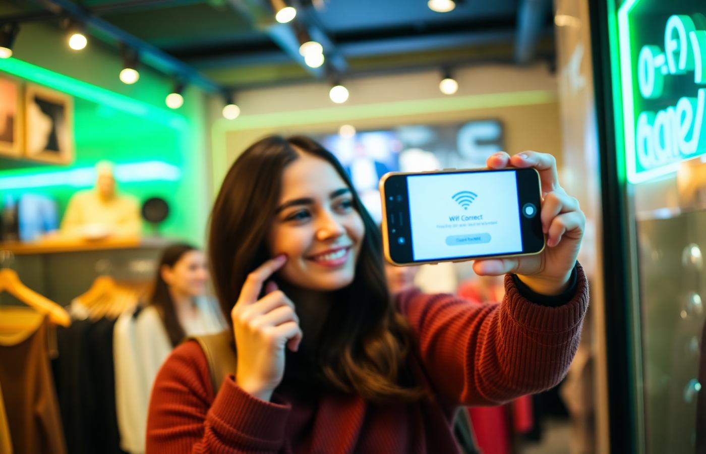 Guest checking in to a venue on a smartphone
